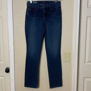 NYDJ Women's SHERI, slim, Dark Blue Jeans. Size 4